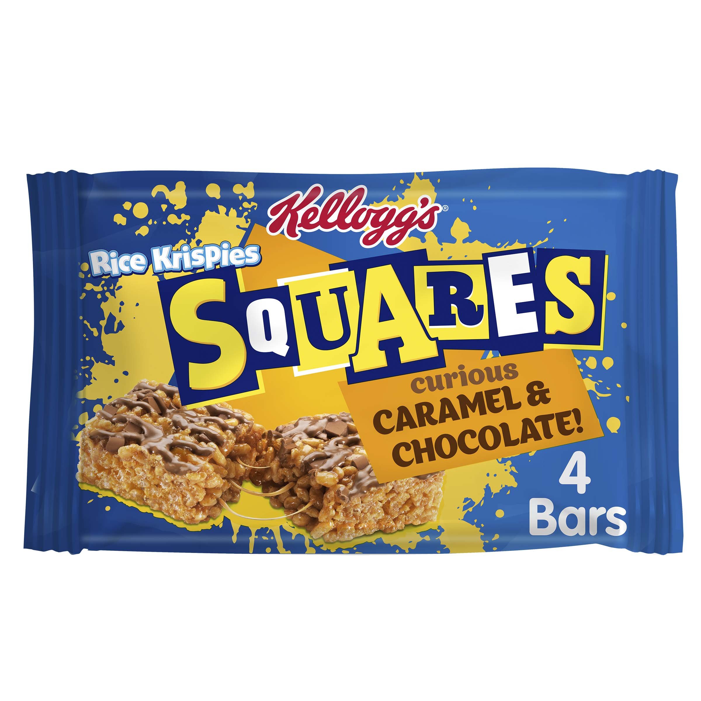Kellogg's Rice Krispies Squares Curious Caramel & Chocolate Snack Bars 4x36g