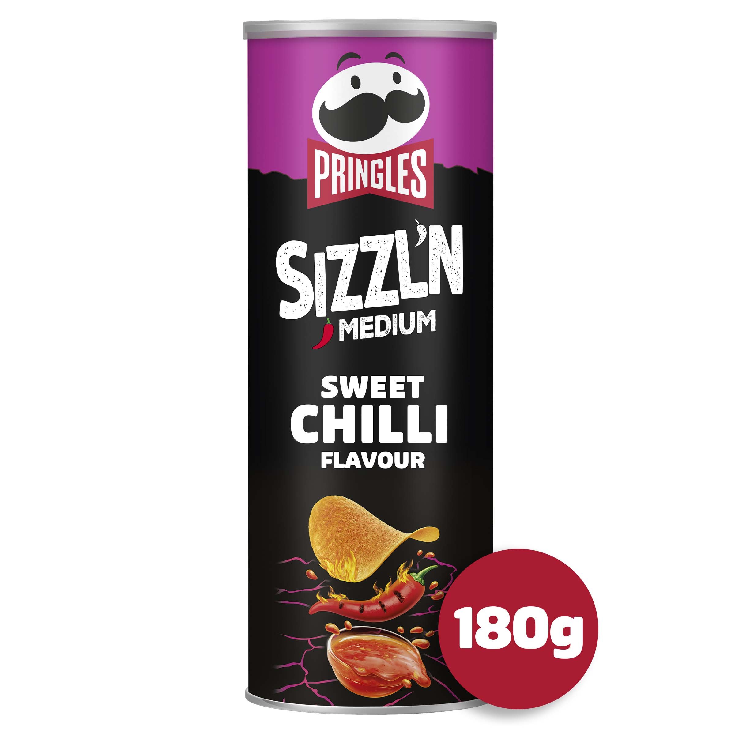 Pringles Sizzl'n Spicy Sweet Chilli Sharing Crisps 180g