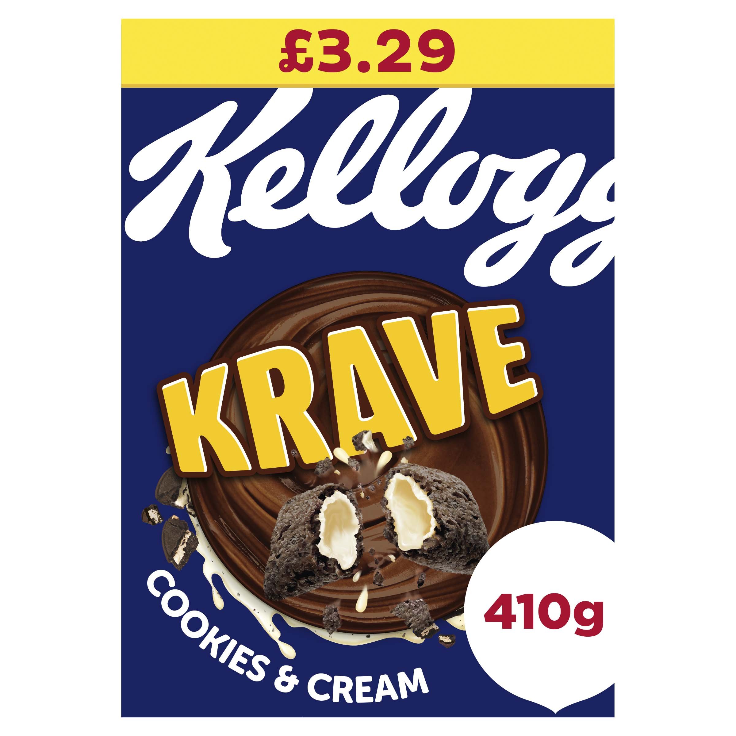 Kellogg's Krave Cookies & Cream Cereal 410g PMP