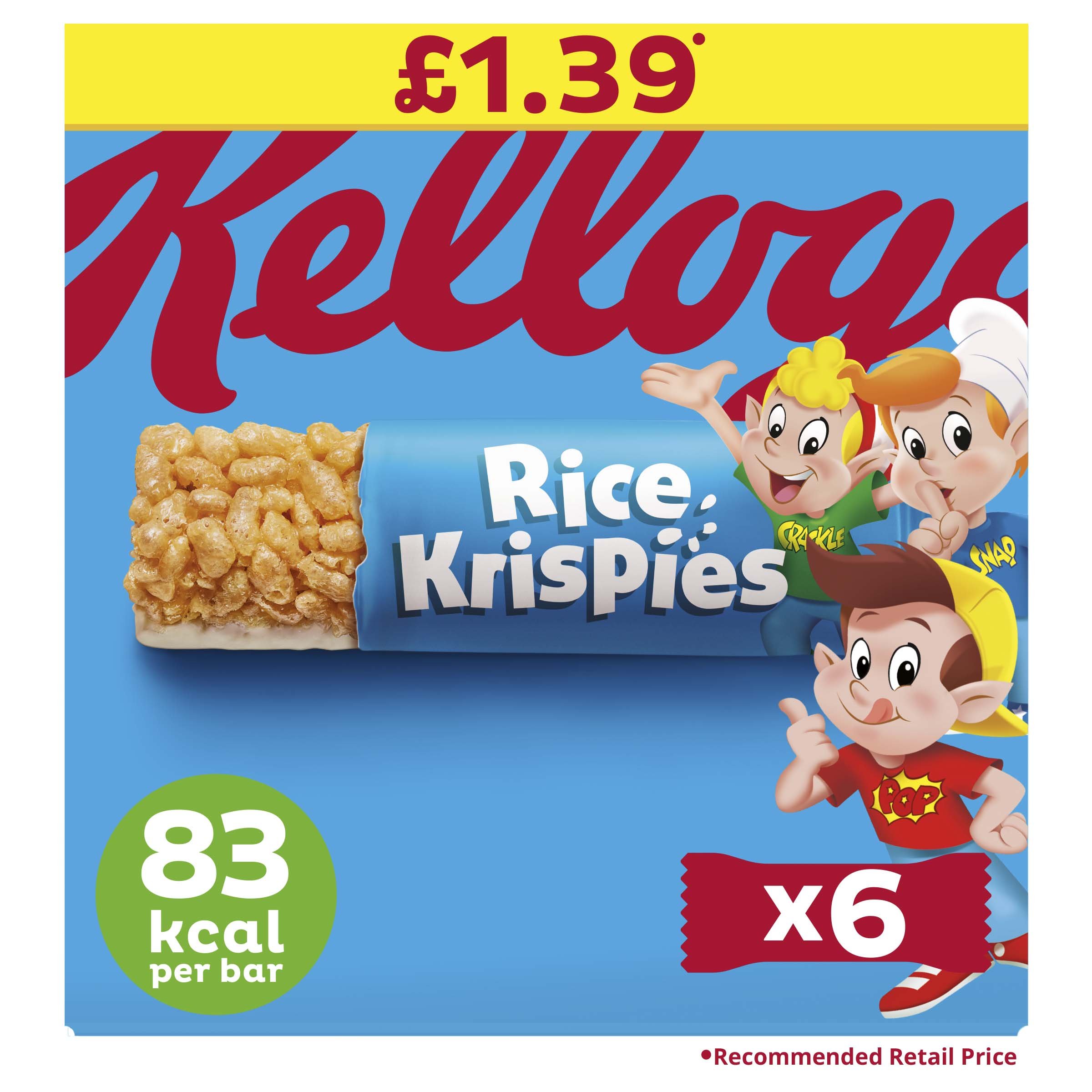 Kellogg's Rice Krispies Cereal Bar 6x20g PMP