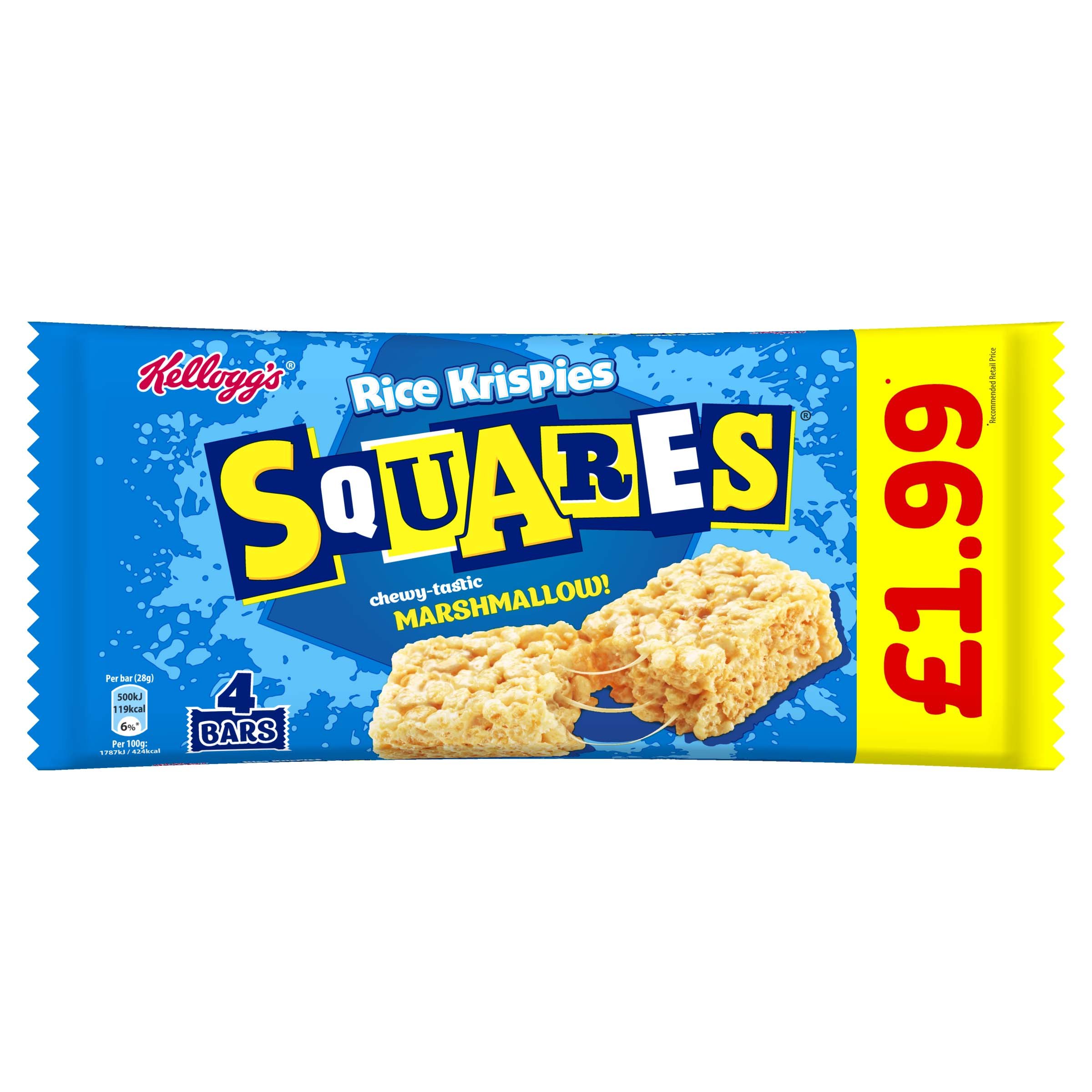 Kellogg's Rice Krispies Squares Marshmallow 4 x 28g PMP