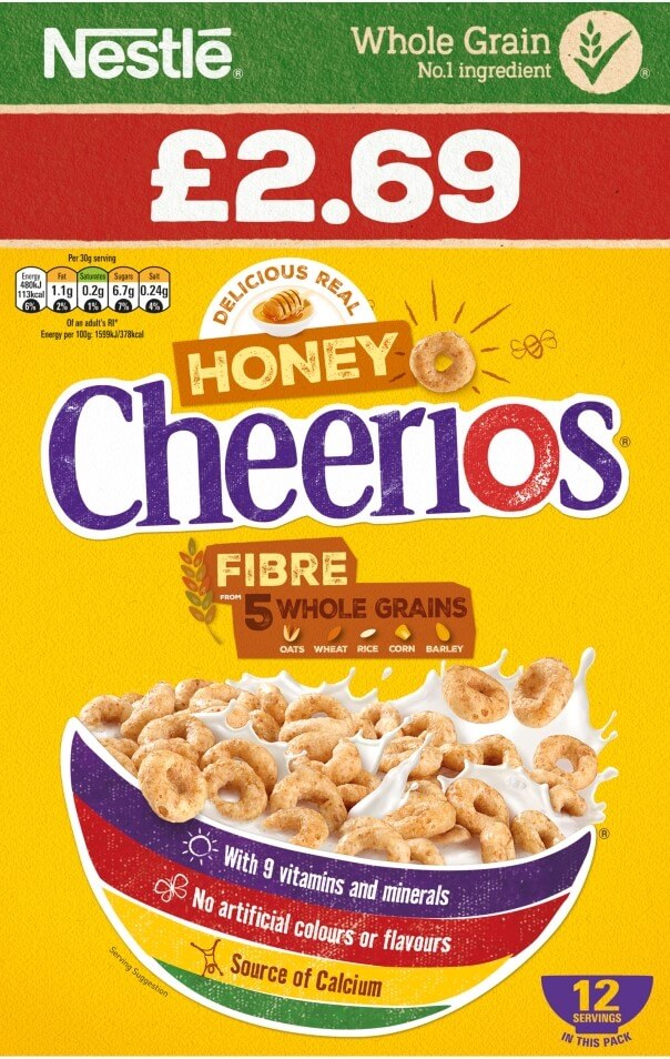 Cheerios Honey Cereal 375g PMP £2.69