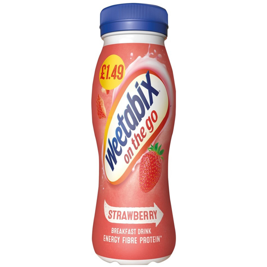 Weetabix On The Go Strawberry Breakfast Drinks Case 8 x 250ml PMP £1.49
